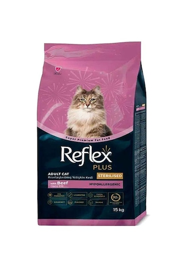 Reflex Plus Biftekli Kısırlaştırılmış Kedi Maması 15 Kg 213-10053.06