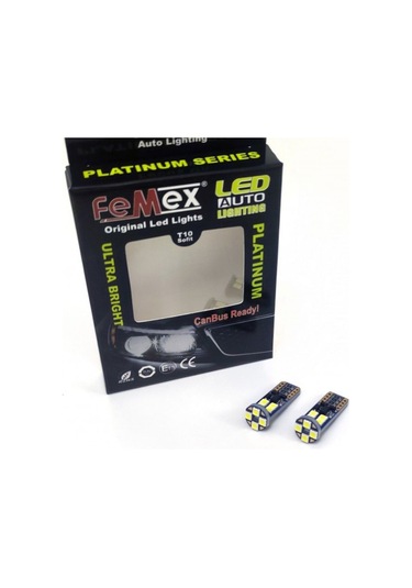 Femex Platinum Beyaz Ampul T10 12 Smd 3030 Chip Led Aktif Canbus