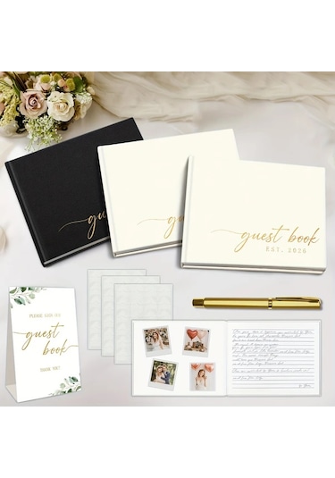 Willowhaven Vintage Beyaz 112 Sayfa Deri Ciltli Kalın Anı Defteri Ve Fotoğraf Köşe Sticker Seti Diğer