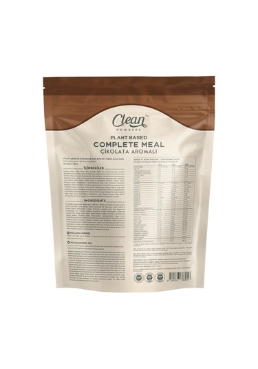 Clean Powders Bitkisel Öğün Tozu (Plant Complete Meal) 600 Gr- Çikolata