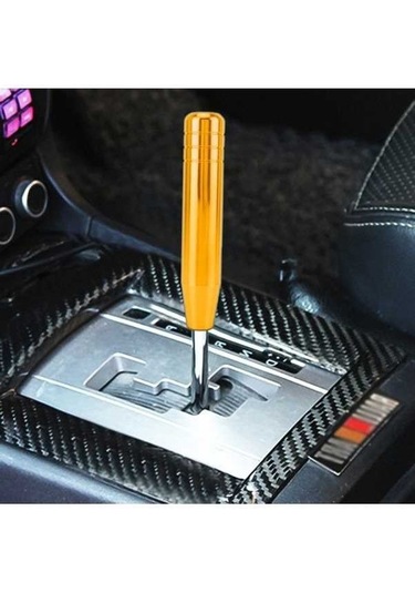 Tongxida Evrensel Uzun Şerit Topuzu, 18cm Altın, Araba Vites Kolu Modifiye Altın