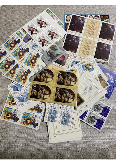 Rusya Posta Pul Koleksiyonu 4000 Adet - Rus Yabancı Posta Pulu B03