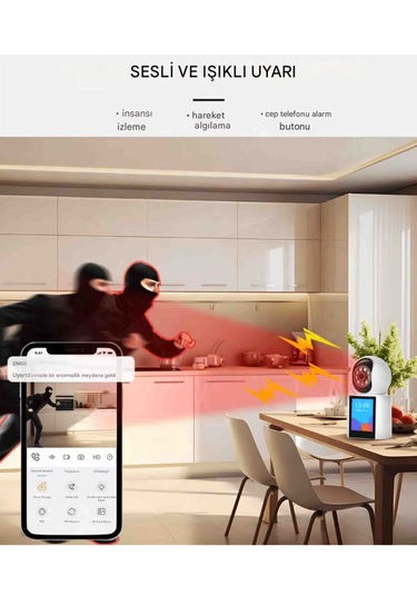 Kablosuz Bağlantı Telefonu Ev İçin 360 Bebek Monitörü Tam Renkl