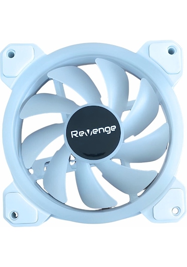 Revenge Beyaz 12cm Sabit Yanan Rainbow Kasa Fanı Molex Bağlantılı Led Bilgisayar Fanı