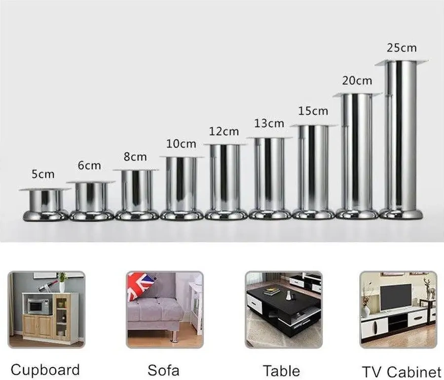 Furniko Mobilya Ayakları Metal 15 Cm 162845886 Krom