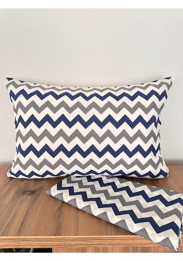 Üntaş Tek Lastiksiz Çarşaf Ve 1 Adet Yastik Kilifi Lacivertgri