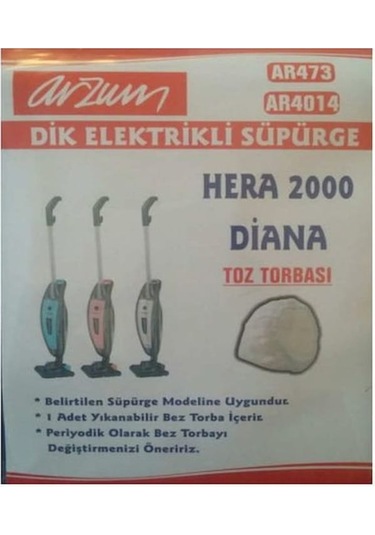 Arzum Hera Ar 473 Süpürge Toz Torbası ( 3 Adet )
