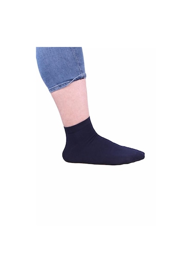 Starbattal Erkek Büyük Beden Bambu Dikişsiz Altılı Paket Patik Çorap 11903 LACIVERT - LACİVERT Lacivert