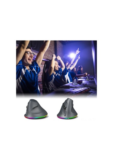 Dikey Kablosuz Oyun Mouse'u Programlanabilir Mouse 2.4g Kablosuz + Bt Bağlantısı Ergonomik Tasarım Diğer