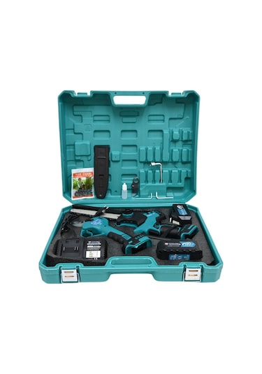 Dijitalgöstergeli 3 Lü Set A Plus 21v3ah 50mm Budama Makası Kömürsüz Testere Teleskobik Kol