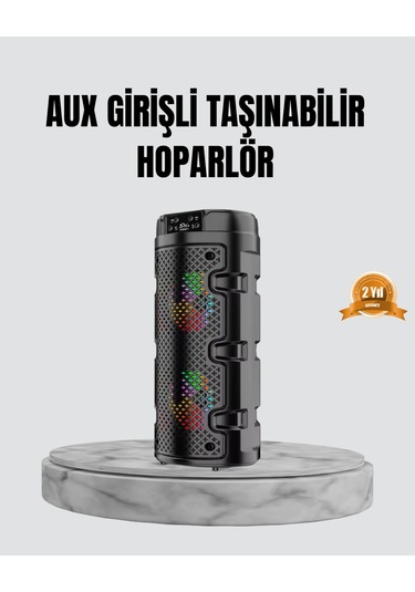 Taşınabilir Bluetooth Hoparlör Çift Sürücü Güçlü Bas Hd Ses Çoklu