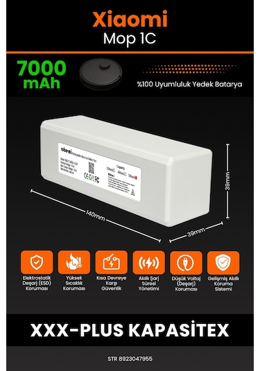 Xiaomi Mi Vacuum Mop 1c Uyumlu 7000.mah Batarya