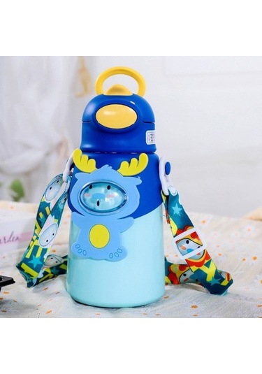 3d Üç Boyutlu Bebek Çocuk Su Şişesi 500ml 316 Paslanmaz Çelik Malzeme 6ucswf Kırmızı