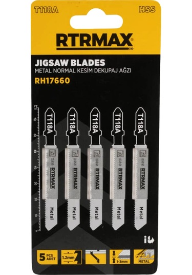 Rtrmax Rh17660 Metal Normal Kesim Dekupaj Testere Ağzı