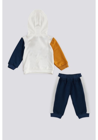 U.s. Polo Assn. Kapüşonlu Beyaz Bebek 2'li Takım Beyaz