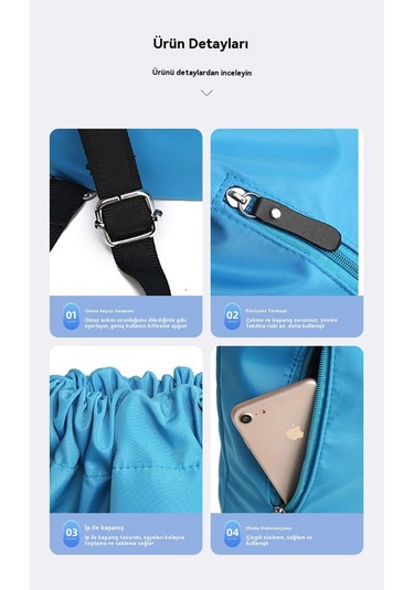 İpli Sırtçantası Öğrenci Rahat Sırtçantası Da Bisiklet Çıkspor Büyük Kapasiteli Naylon Sırtçantası Siyah