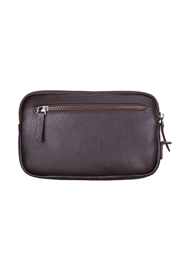Bloominbag Majeste Nude Buff Brown Curated Deri Clutch Bag Kahverengi