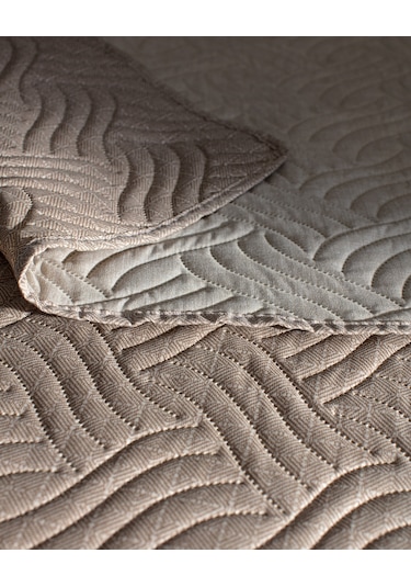 Odette Çift Kişilik Baskılı Yatak Örtüsü 8684427018019 Ekru