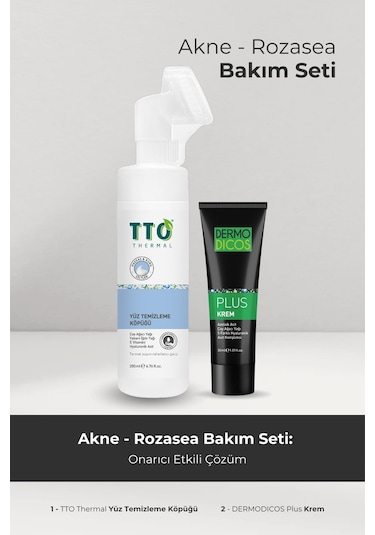 Tto Clinic Aplikatörlü Yüz Temizleme Köpüğü 200 ML + Dermodicos Plus Krem 30 ML