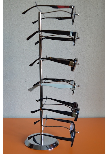 Krom Gözlük Standı Düzenleyecı Organizer 6 Lı Krom