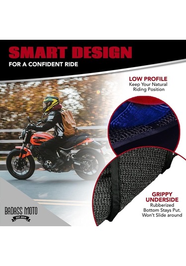 Motosiklet Koltuk Ped, Soğutma 3d Mesh Motosiklet Koltuk Kapağı Güneş İçin. Nefes Alabilen Havalandırılmış Hava Koltuğu Yastığı