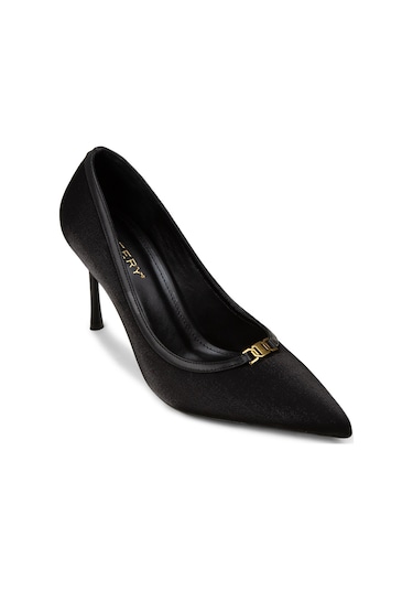 Deery Kadın Siyah Özel Doku Stiletto - V0t30zsyhm01 siyah