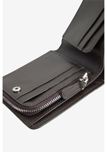 Erkek Kahverengi Deri Cüzdan Kahverengi