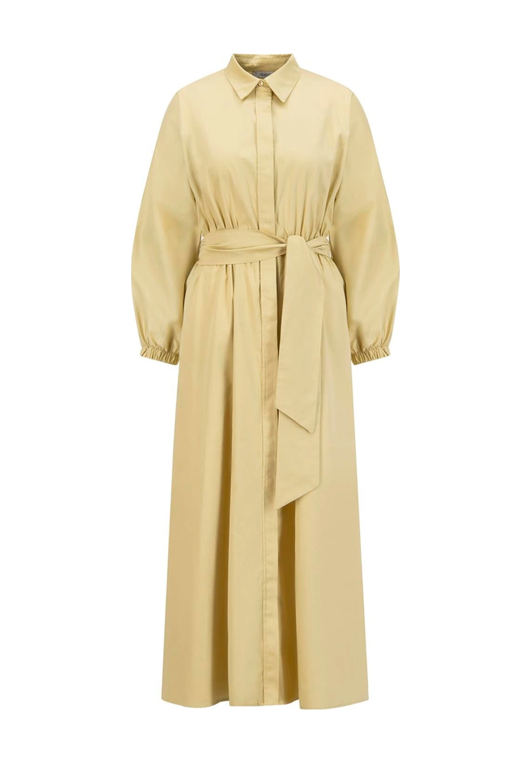 Armine Gömlek Elbise 25yd9025-1 Limon Sarı Sarı