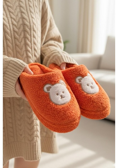 Ft 103 Panda Nakışlı Kadın Ev Terliği Peluş Terlik Çeyiz Ve Bohça Terliği Ses Yapmaz Kalın Taban Turuncu Ft 103 Panda Nakışlı Kadın Ev Terliği Peluş Terlik Çeyiz Ve Bohça Terliği Ses Yapmaz Kalın Taban Turuncu