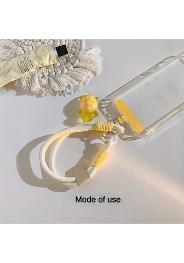 Ayarlanabilir Kaplumbağa Charm Cep Telefonu Kordonu Pembe