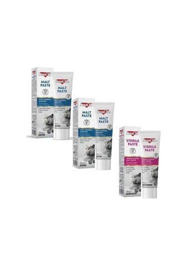 3'lü Set: 2 Adet Malt Paste Ve 1 Adet Sterile Paste Kısırlaştırılmış Kedi Macunu 3 X 100g