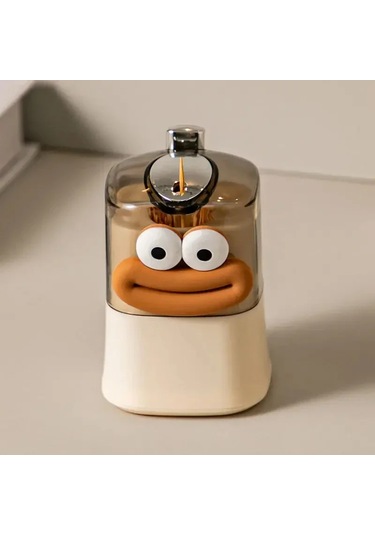 Yaratıcı Kürdan Saklama Kutusu Otomatik Pop-up Kürdan Kutusu Ev Açık Sarı