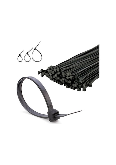 370 3.6Mm - Siyah - 37 Cm Kablo Bağı - 100 Adet