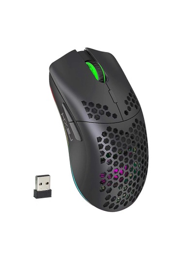 Hxsj T66 Rgb 2.4g Kablosuz Oyun Faresi Rgb Aydınlatmalı Şarj Edilebilir Ayarlanabilir Dpı Ergonomik Fare