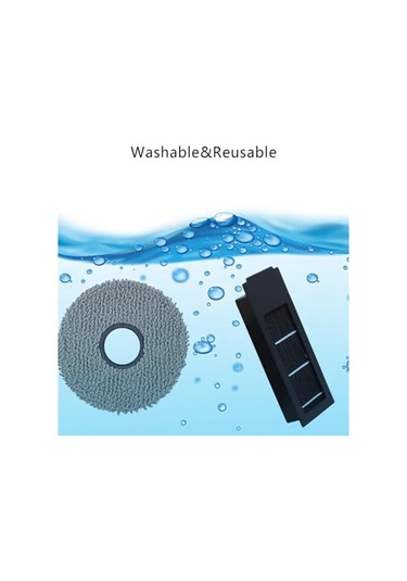 Xurunkeji Ecovacs Deebot X2 Omni Yedek Parçaları İçin Uyumlu Aksesuar Seti Ana Fırça, Yan Fırçalar, Filtreler, Paspaslar, Toz Torbaları