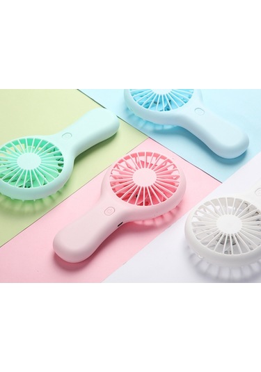 Usb Şarj Edilebilir Cep Telefonu Tutucu Klima Fan Pembe