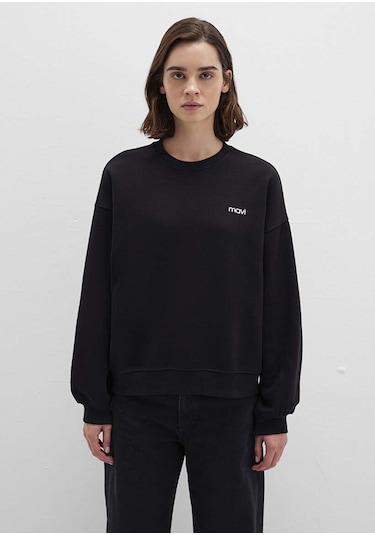Mavi Yuvarlak Yaka Logo Siyah Kadın Sweatshirt M1s10490-900 SiYAH