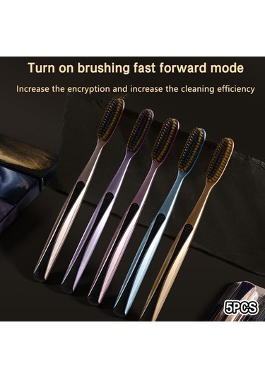 5 Adet Diş Fırçası Diş Bakımı Büyük Başlı Diş Fırçası Erkek Süper Sert Kıl Ağız Bakımı Lekeleri Kahve Lekeleri