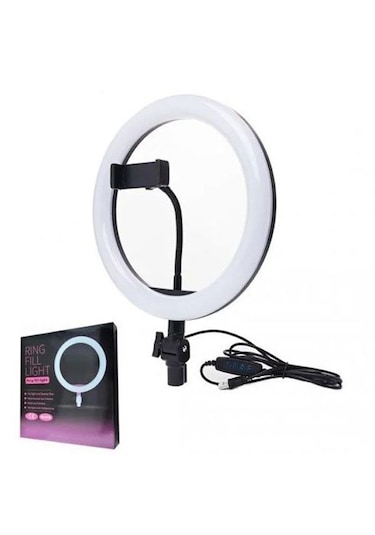 Abatech Ring Fill Light Led Selfie Halka Işık 8w 5500k Tripod Siyah