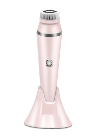 Sones Gözenekleri Ve Siyah Noktaları Temizlemek İçin 4'ü 1 Arada Elektrikli Yüz Temizleme Fırçası Makyaj Temizleme Fırçası Su Geçirmez Silikon Temizleme Aleti Pembe