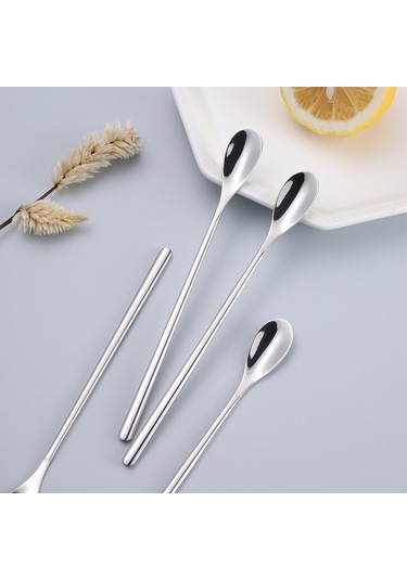 Shineyee 304 Paslanmaz Çelik Uzun Saplı Karıştırıcı Kaşık - Bar, Kahve Ve Dondurma İçin Uygun, Rust Resistant, Kolay Temizlenir Diğer