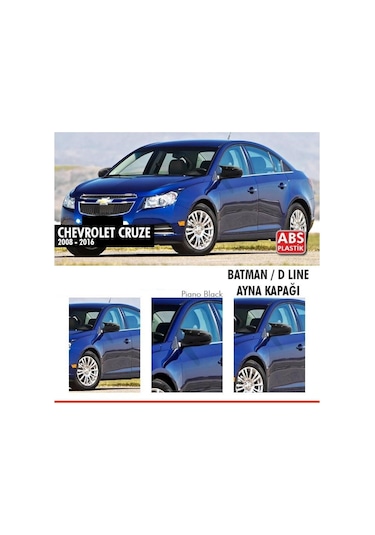 Chevrolet Cruze Batman Yarasa Ayna Kapağı Piano Black / 2012 - 2016