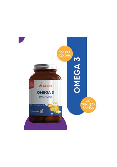 Vitago Omega 3 EPA + DHA 60 Kapsül