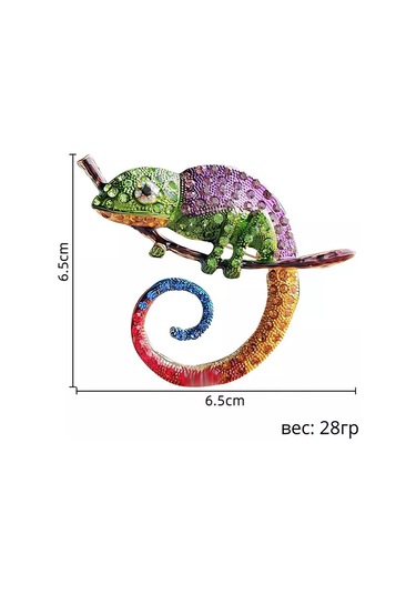 Bijoubijou Broş Bijuteri Bukalemun 251814784 Yeşil