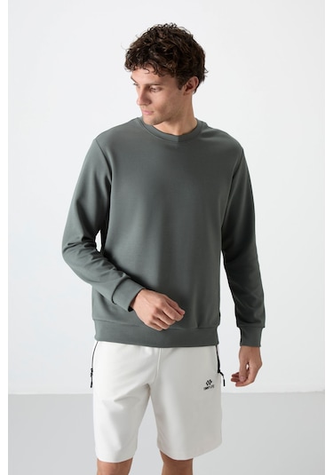 Tommy Life Çağla Basic O Yaka Rahat Form Erkek Sweatshirt - 88053 Çağla