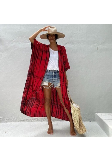 Floral Plaj Cover Ups Mayo Güneş Koruyucu Gömlek Siyah Baskı Mayo Pelerin Tatil Bluz 2022 Rahat Gevşek Beachwear Kıyafetler 21668 Floral Çok Renkli