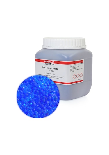 Silikajel Mavi Nem Alıcı - Silika Jel Indikatörlü - 1   Kg