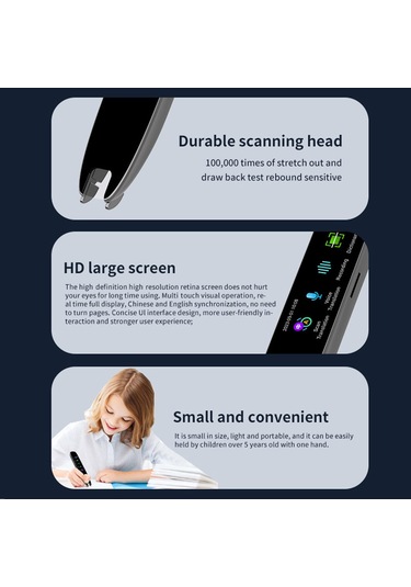 Akıllı Tarama Çeviri Kalemi, Çevresel Abs Kabuğu, Hd Dokunmatik