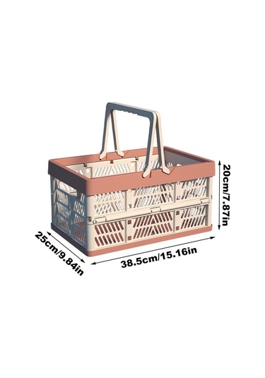 Xiaaokeji Açık Katlanır Piknik Sepeti Taşınabilir Kamp Depolama Konteyner B Pembe