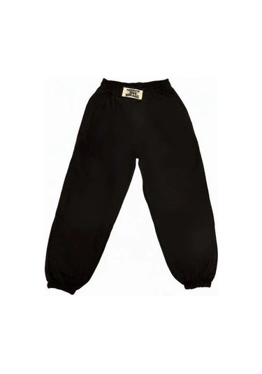 Kız Çocuk Beli Paçası Lastikli Eşofman Alt-15168 Siyah